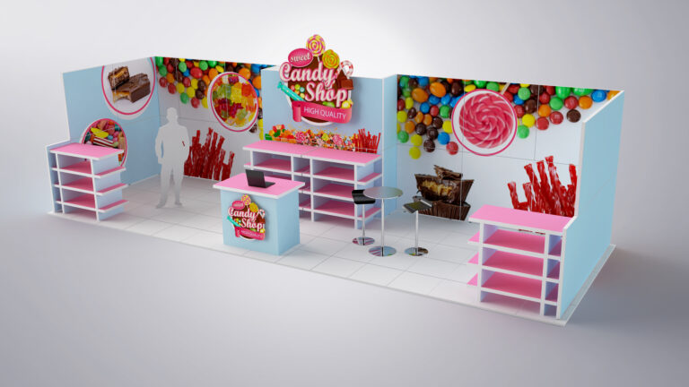 2201 200 - Central Booth In A Box 10x30 rendering - Sweets and Snack
